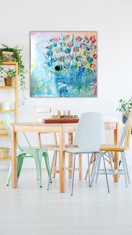 kopie von gallery wall pink art prints mockup for instagram or f